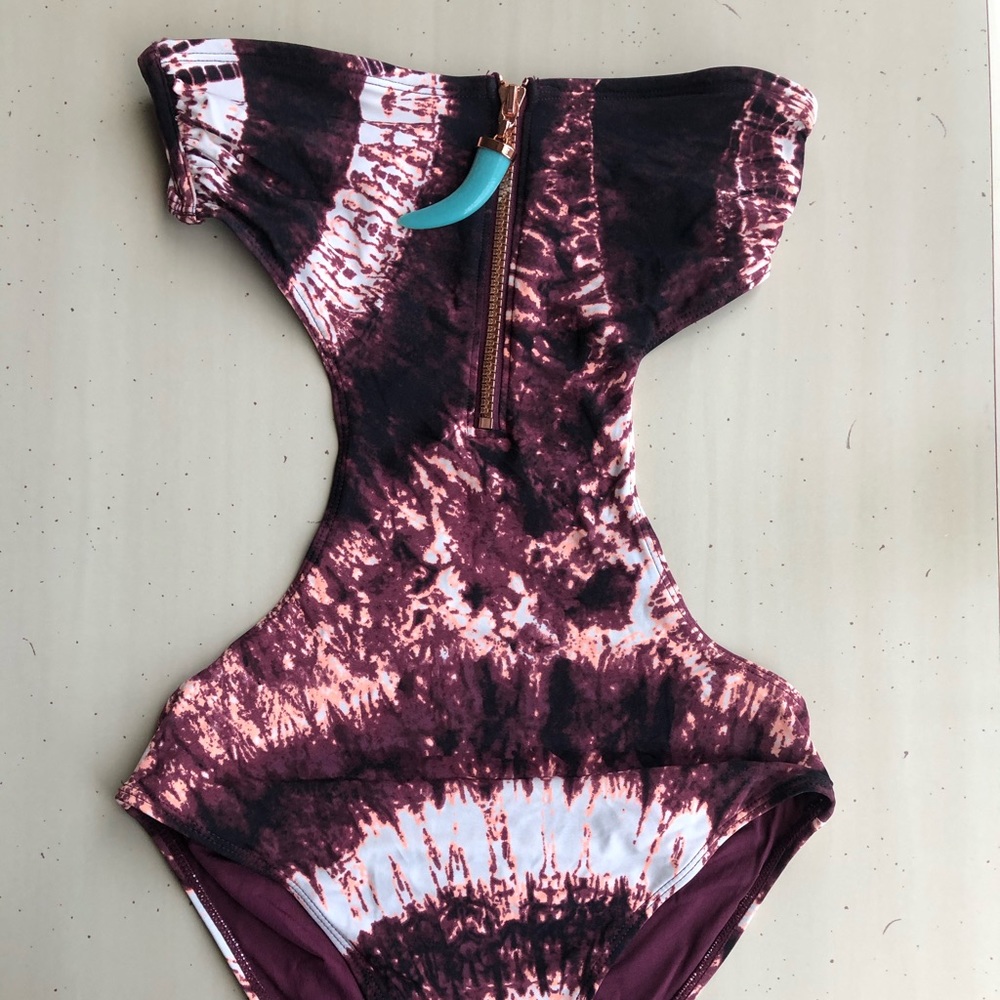 COPY - H&M tie dye purple swimsuit